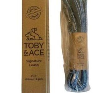NEW Toby & Ace Signature Blue Dog Leash Limited Edition 6 ft x 1 ft